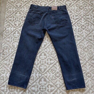 VTG 90s LEVIS 501 Made In USA Black Denim Jeans Men's Sz 40/30