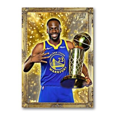 DRAYMOND GREEN GSW ORIGINAL PRINT GOLD GETTER 2/30 ART SKETCH CARD ARTIST SIGNED