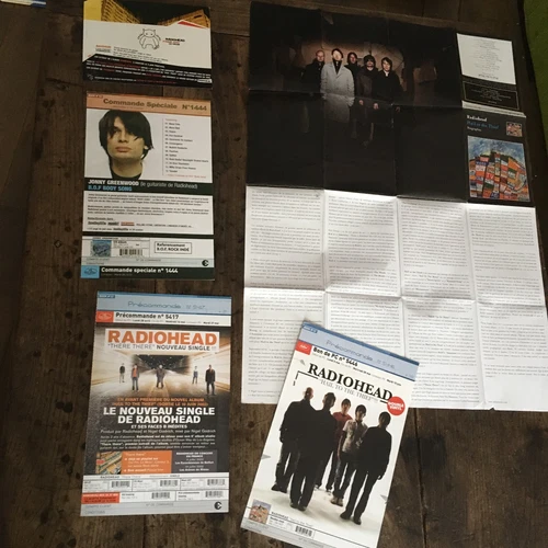RADIOHEAD - SET OF 5 PLAN MÉDIA - RARE 5 FRENCH PRESS/KIT  !!!!!