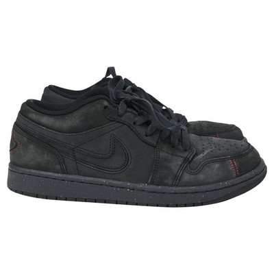 Nike Air Jordan 1 Low Se Craft Sneakers In Leather Men Black Size 7.5