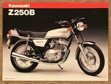 KAWASAKI Z250B MOTORCYCLE Sales Specification Leaflet c1981 #99943-1193 X-VII