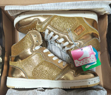 Pastry Women's Glam Pie Glitter High-Top Sneaker Dance Shoes Gold Size 5.5