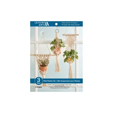 Leisure Arts Macrame Kit Mini Planter Set, Macrame Kits For Adults Beginners
