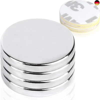 MIN CI 20x3mm Neodym Magnete Extra Stark, 4 Stück Starker Magnete zum Klein