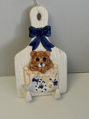 Vintage Keramik Küche Wandhaken Deko, Ente Hund Bär Hase