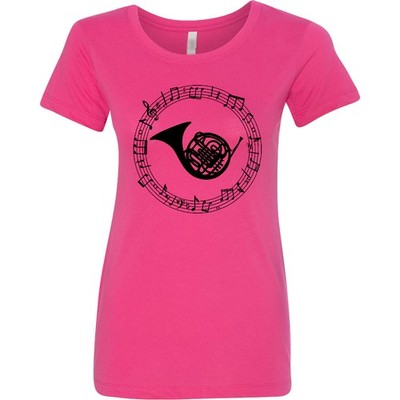 Inktastic French Horn Music Women's T-Shirt Apparel Clothing Tees Adult Ladies