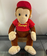 Curious George Monkey Plush Toy Adventures Rare Red Cap Shirt Vintage 24 Inch