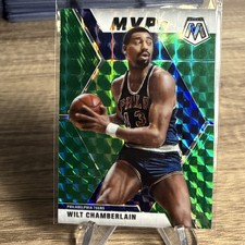 2019-20 Panini Mosaic MVPs Green Prizm Wilt Chamberlain #300 HOF Legend