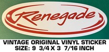 RENEGADE - VINTAGE ORIGINAL DECAL STICKER