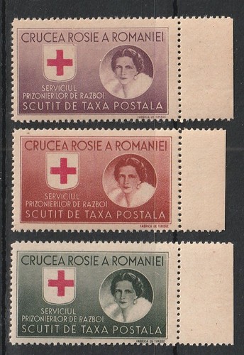 Rumänien 1946 postfrisch unverausgabt Königinmutter & Rotes Kreuz, Bogenrand 21