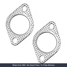 Yourkar 2 PCS Car Exhaust Gasket, 2.5 Inch 2-Bolt Exhaust Flange Gaskets Replace