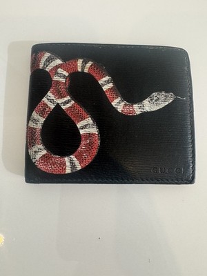 Gucci Kingsnake Wallet Leather With COA 