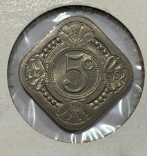 1939 Netherlands 5 Cents Coin