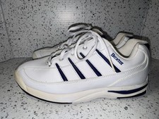 Dexter Womens B4416-3 Size 10 White Blue Lace Up Casual Bowling Shoes