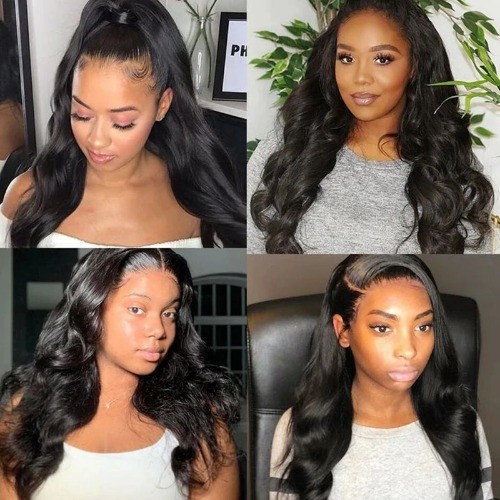 Body Wave 13x6 13x4 Lace Front Wig Human Hair Pre Plucked 200 with Baby Hair - Bild 5 von 9