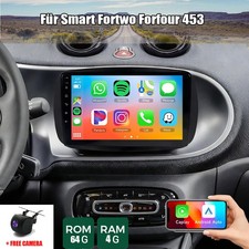 4G+64G Android 15 Autoradio Navi GPS BT Carplay Für Smart Fortwo Forfour 453