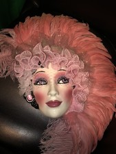 Clay Art Ceramic Mask Vtg 22 Shades of Pink  ...