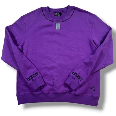 Steady Hands Sweatshirt Mens M Purple Boogie Woogie Graphic Pullover Crewneck
