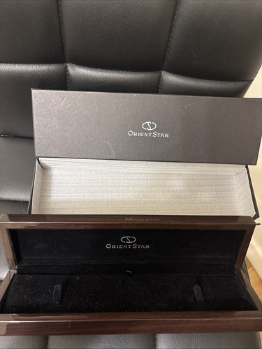 Orient Star Wood Lacquered watch box case Inner, Outer. Great Condition ...