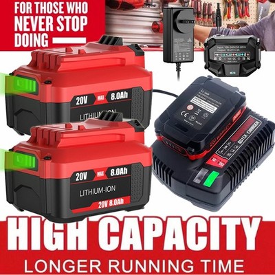Battery / Charger For Craftsman 20 Volt V20 8.0Ah Li-ion CMCB201 CMCB204 CMCB202