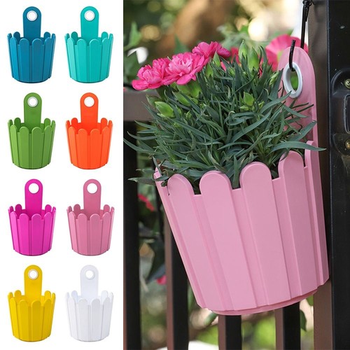Garten dekoration Blumentopf Wand hängender Zaun Topf