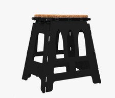 QHP Stool Climbing Aid Black With Mat
