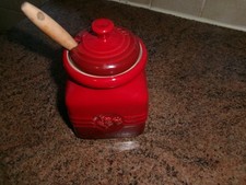 Le Creuset Stoneware Berry Jam Jar with Matching spatula 