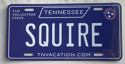 Jack Daniels ''SQUIRE'' novelty Tennessee License Plate Sign .  New in wrap.
