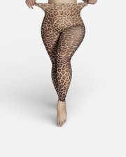 Women Oversized Leopard Print Stretch Leggings High Waist Fashion