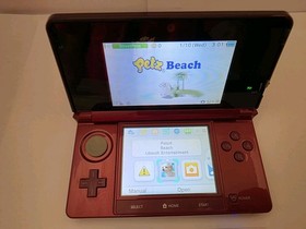 Nintendo 3DS Console CTR-001 with charger - RED - TESTED WORKS Japan VERY NICE