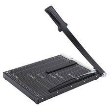 ISDIR 15" Guillotine Paper Cutter Heavy Duty Metal 12-Sheet Capacity w/Pressure 
