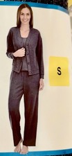 3 Piece textured Lounge Set-Brand New With Tag Size Small-Cardigan, Tank  Pant