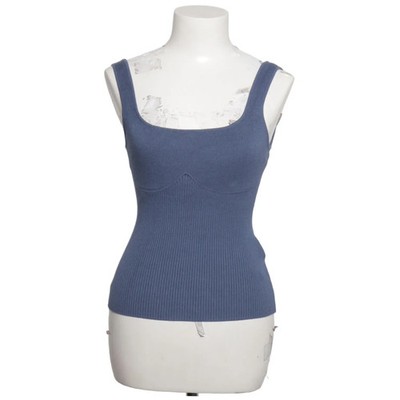 Ba&sh, Tank­top, Größe: S, Blau, Polyester/Viskose, Einfarbig, Rippenstrick #Yxz