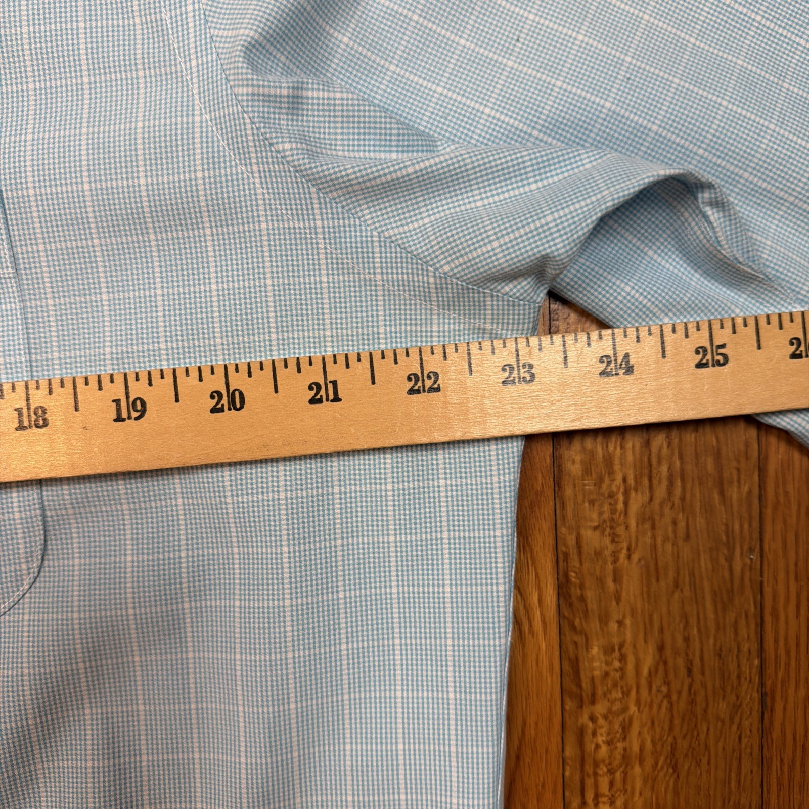 Brooks Brothers Regent Shirt Mens 16.5 4/5 Non Iron All Cotton Spread Blue Check thumbnail 5