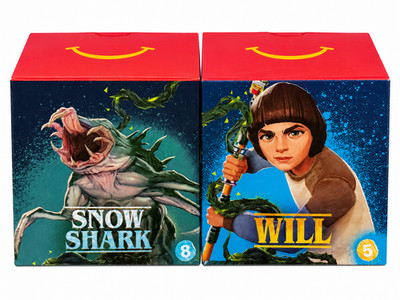 McDonalds Stranger Things Tales From 85 Toys Snow Shark #8 Will #5 Lot 2