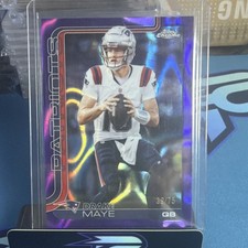 BRAND NEW 2025 Topps Chrome Drake Maye Aqua Refractor Rookie Card /75 NFL