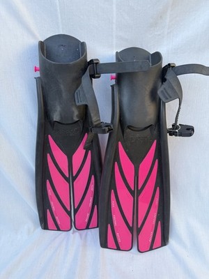 Atomic Aquatics Pink Split Fin Splitfin  Open Heel Size Large