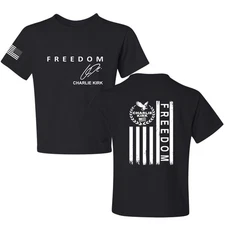 Charlie Kirk Freedom Boys Girls Youth T-Shirt