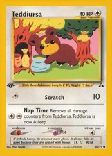 Teddiursa 1st Edition Common Neo Discovery 65/75 NM on eBay