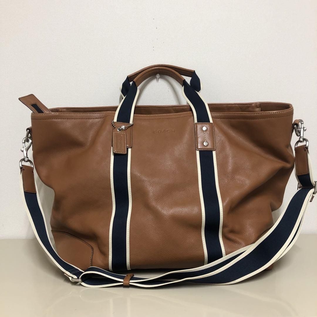 COACH Heritage Brown 2-Way Boston Shoulder Bag QOELER
