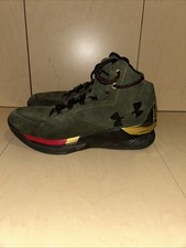 Under Armour Curry Lux Mid suede downtown green basketball shoe size 7