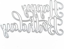 Happy Birthday Die Cut for Card Making, Metal Cutting Dies...