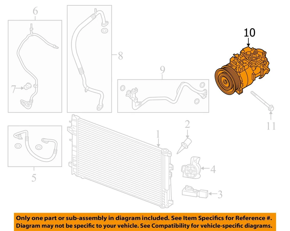 17 18 19 INFINITI QX30 Air Conditioning AC Compressor - Image 3 of 4