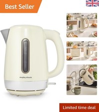 Equip 1.7L Jug Kettle in Cream - Stylish, 3kW Rapid Boil with Limescale Filter