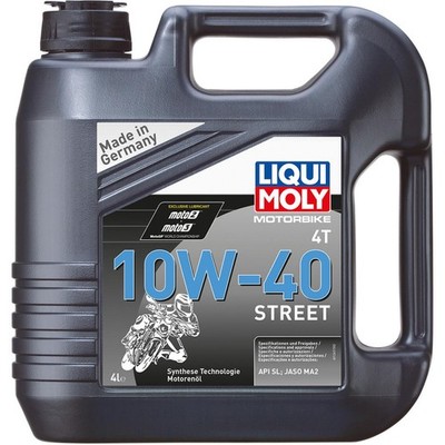 Liqui Moly 4T Synthetic Street Motor Oil - 10W-40 - 4L Motorcycle ATV/UTV PWC