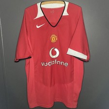 Vintage Nike Manchester United Jersey Size XL Red Total 90 Vodafone 2004Ronaldo