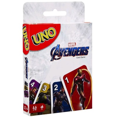 Mattel UNO AVENGERS Marvel Familienkartenspiel - BRANDNEU - bis zu 10 Spieler 