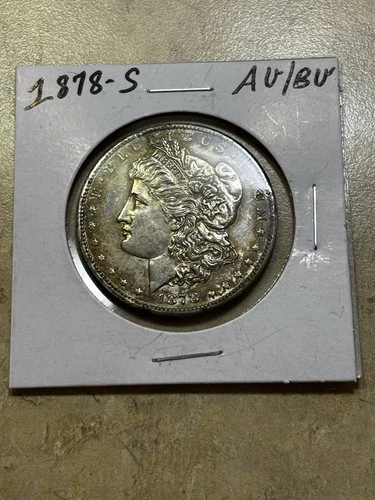 1878-S Silver Morgan Dollar ☆ AU/BU Gem ☆ Toned ☆ 90% Silver Coin