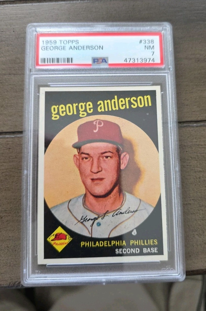 1959 Topps Sparky Anderson #338 Called George on Card (RC) PSA 7! CENTERED!