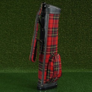 PLAID KIDS JUNIOR 30” TALL CARRY BAG 2-WAY DIVIDERS GOLF BAG ~ RARE & VINTAGE!!